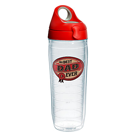Tervis Hallmark Best Dad Ever Water Bottle With Lid, 24 Oz, Clear