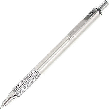 Zebra Pen STEEL 7 Series F-701 Retractable Ballpoint Pen - 0.7 mm Pen Point Size - Refillable - Retractable - Black - Stainless Steel Barrel - 6 / Box Zebra Pen STEEL 7 Series F-701 Retractable Ballpoint Pen - 0.7 mm Pen Point Size - Refillable - Retractable - Black - Stainless Steel Barrel - 6 / Box