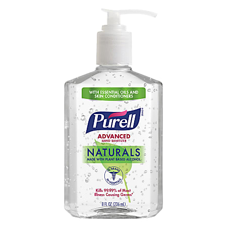 Purell® Advanced Naturals Hand Sanitizer Gel, 8 Oz