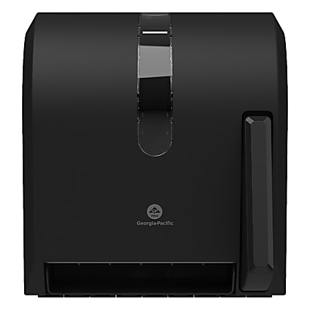 Georgia-Pacific PRO Series® Universal Push-Paddle Paper Towel Dispenser, 54338A, 13" x 14.15" x 11.25", Black, 1 Dispenser