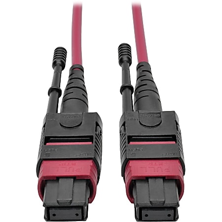 Eaton Tripp Lite Series 100G MTP/MPO Multimode OM4 Plenum-Rated Fiber Optic Cable (F/F), 12 Fiber, 40/100GBAS - N84503M12MG