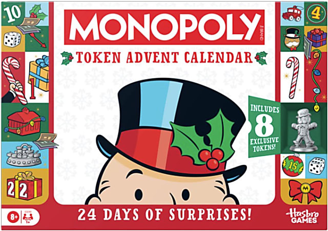 Hasbro Monopoly Token Advent Calendar, Total Qty 1