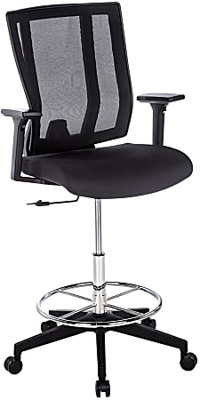 VARI Mesh Drafting Chair With Back, Black