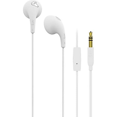 iLuv Bubble Gum Talk Colorful Stereo In-Ear Headphones, Whites