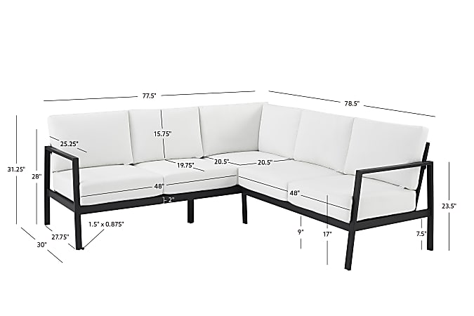 Metal frame patio sectional on sale