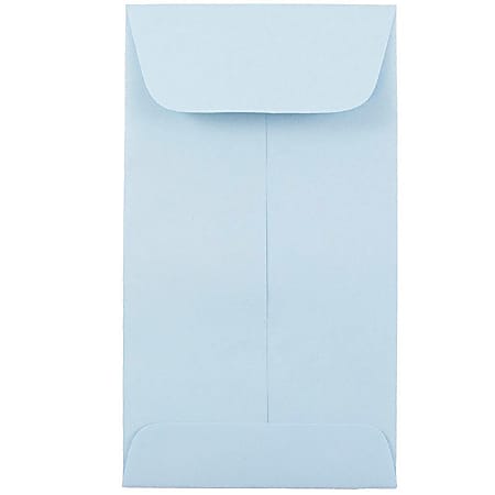 JAM Paper® Coin Envelopes, #6, Gummed Seal, Baby Blue, Pack Of 50 Envelopes