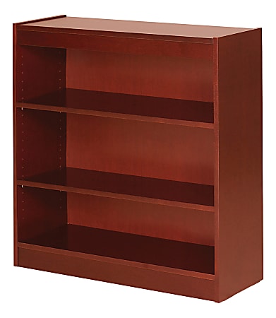Lorell&reg; Veneer Modular Shelving Bookcase, 3-Shelf, 36"H x 36"W x 12"D, Cherry