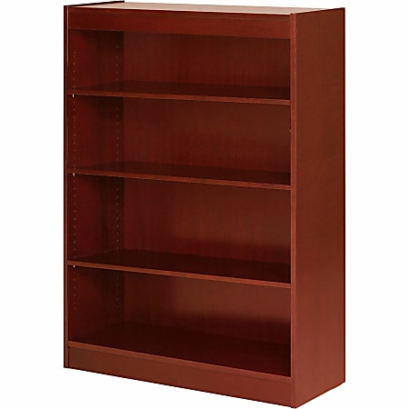 Lorell&reg; Veneer Modular Shelving Bookcase, 4-Shelf, 48"H x 36"W x 12"D, Cherry