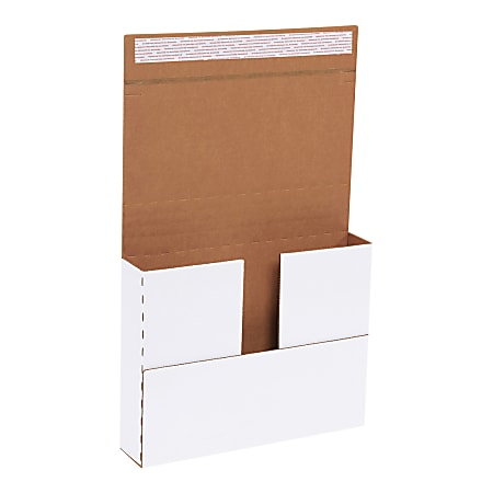 Partners Brand Self-Seal Multi-Depth Deluxe Easy-Fold Mailers, 11 1/8" x 8 5/8" x 2", White, Pack Of 25