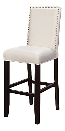 Linon Charlotte Bar Stool, Black/Glitz Crystal