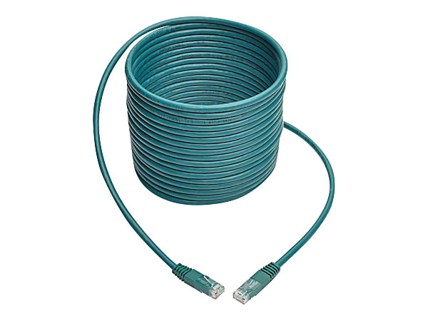 Tripp Lite 25ft Cat6 Gigabit Molded Patch Cable RJ45 M/M 550MHz 24AWG Green - 128 MB/s - 25 ft - Green