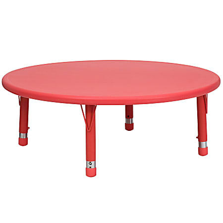 Flash Furniture 45" Round Adjustable Activity Table, Red