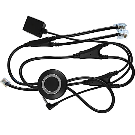 Spracht Electronic Hook Switch CABLE (EHS) for The ZuM Maestro DECT Headsets for Alcatel Phones (EHS-2009) - Phone Cable for IP Phone, Headset - Black