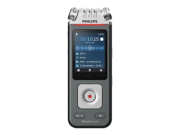 Philips Digital Voice Tracer DVT6110 - Voice recorder - 8 GB - chrome, anthracite