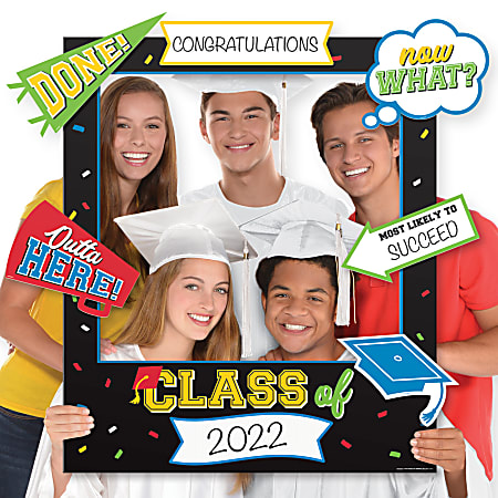 Amscan Customizable Giant Graduation Photo Frame Kit, 35" x 30"