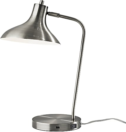 Adesso® Simplee Cleo Desk Lamp, 19”H, Brushed Steel