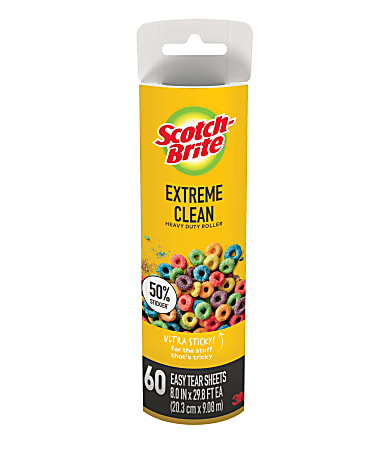 Scotch-Brite 50% Stickier Large Surface Lint Roller Refill, 8 in x 31.4 ft
