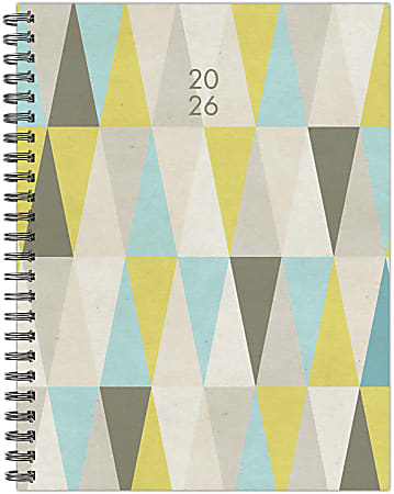 2026 Willow Creek Press Softcover Weekly/Monthly Planner, 6-1/2" x 8-1/2", Geometric Gray, January To December, 56660