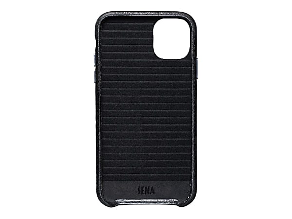 Sena LeatherSkin - Back cover for cell phone - full-grain leather - black - for Apple iPhone 11