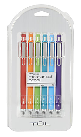 TUL Mechanical Pencils 0.7 mm Assorted Barrel Colors Pack Of 6 Pencils ...