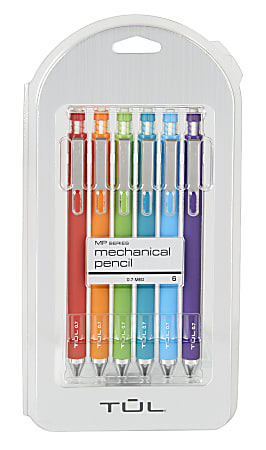 TUL® Mechanical Pencils, 0.7 mm, Assorted Barrel Colors, Pack Of 6 Pencils