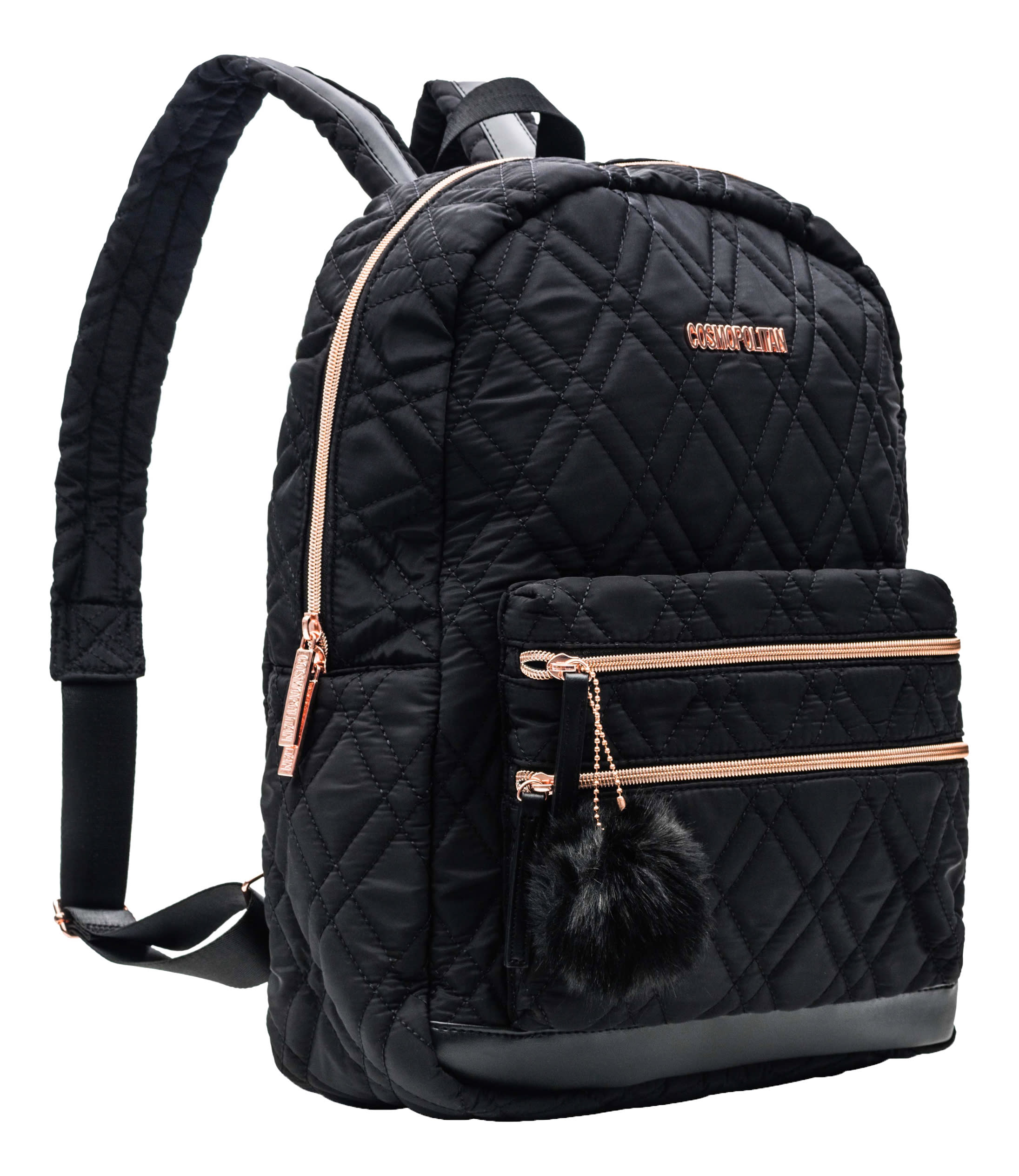 quilted laptop backpack