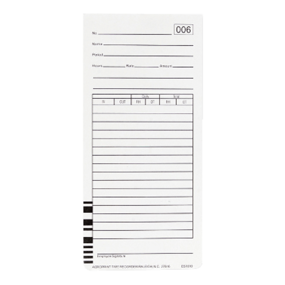 Acroprint Weekly Time Cards For Acroprint ES1000 Atomic