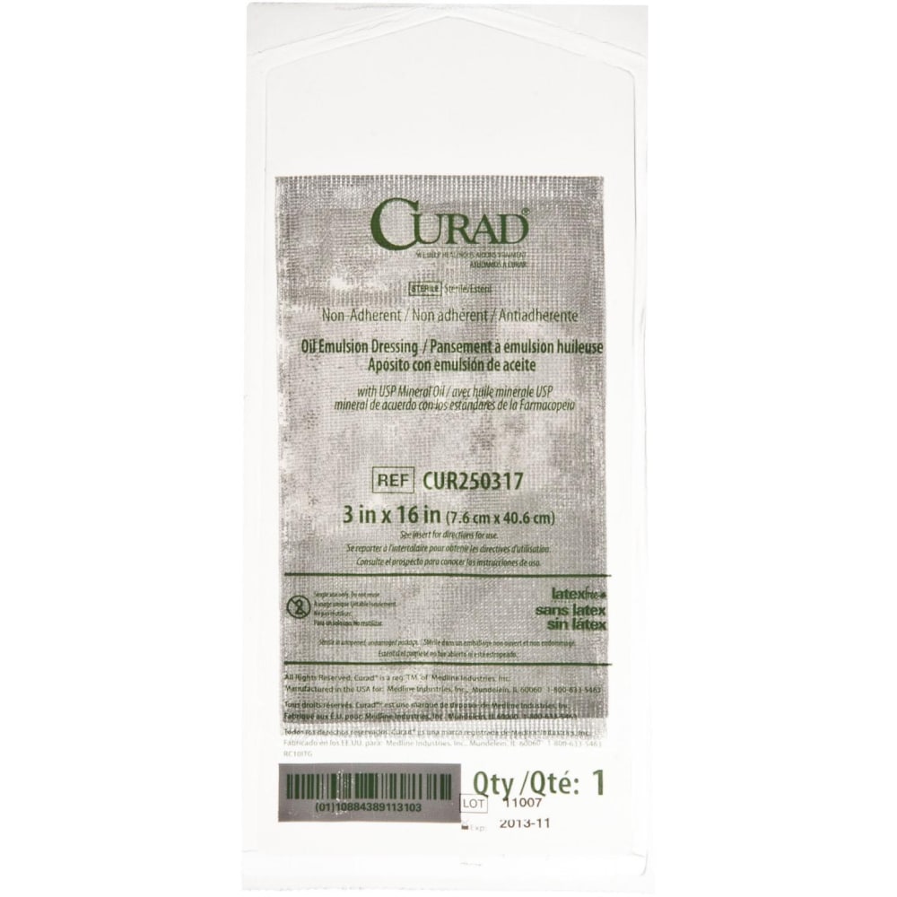 CURAD® Sterile Oil Emulsion Non-Adherent Gauze, 3" x