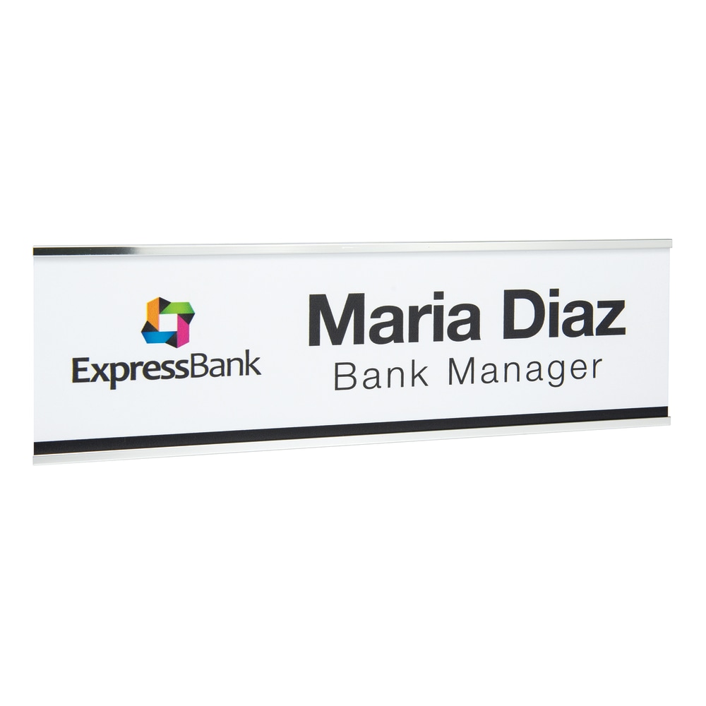 Custom Full Color Plastic Wall Signs With Slide-in