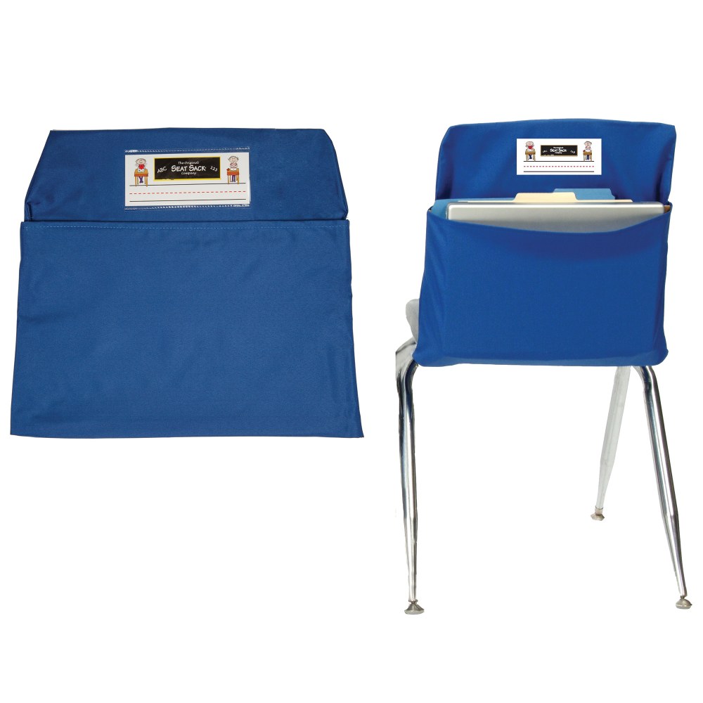 Seat Sack Chair Pocket, Medium, 15", Blue, Pack