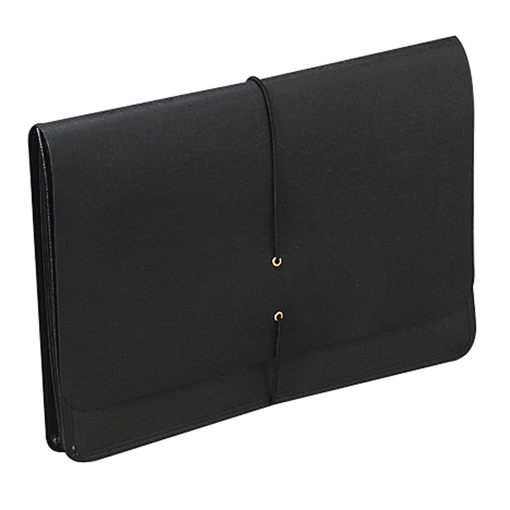Oxford® Legal-Size Expanding Portfolio, 7/8" Expansion, Black