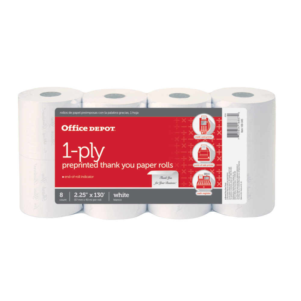 Office Depot® Brand 1-Ply Preprinted "Thank You" Paper