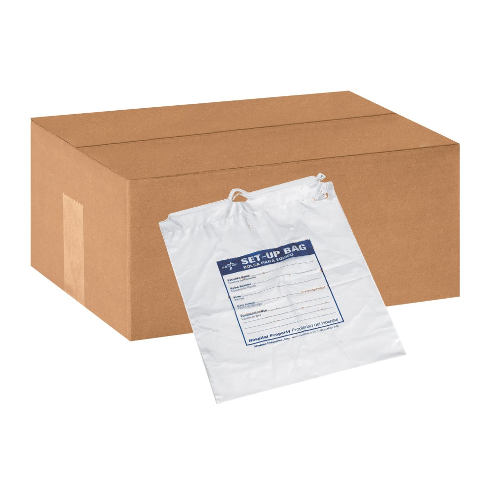 Medline Respiratory Patient Set-Up Bag, 12" x 16",