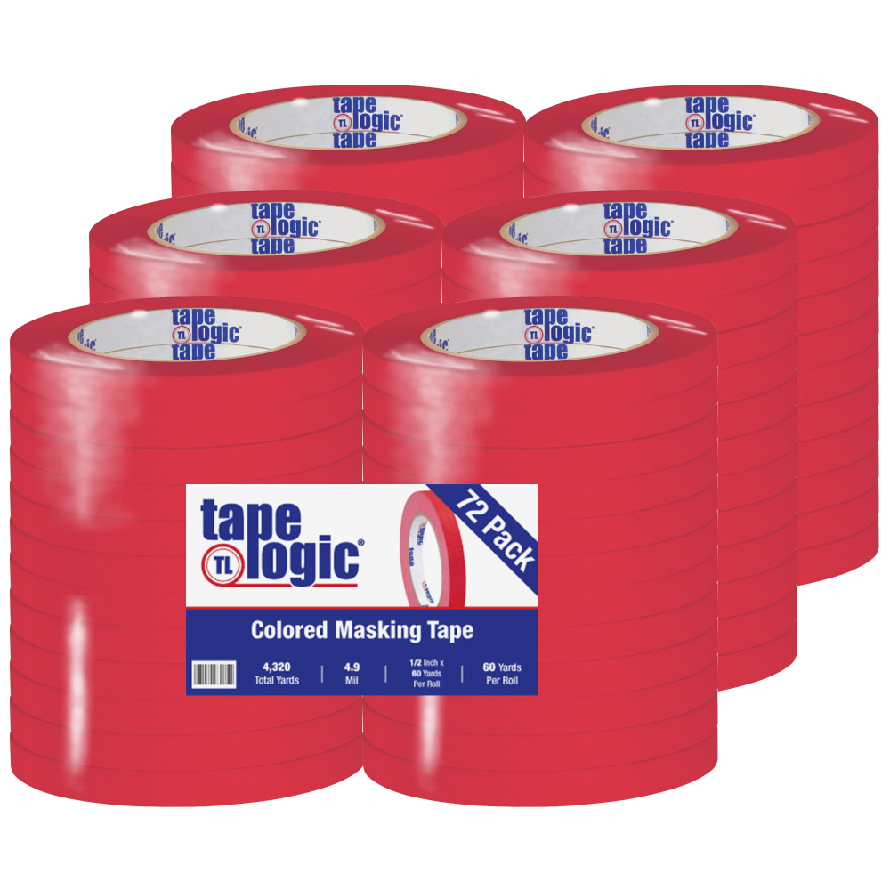 Tape Logic® Color Masking Tape, 3" Core, 0.5"