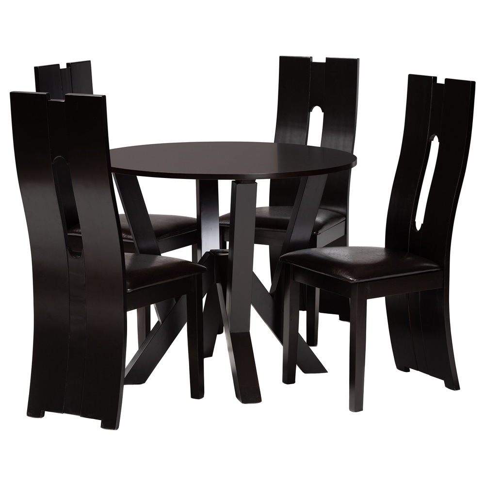 Baxton Studio Senan Dining Set, 29-15/16"H x 35-7/16"W