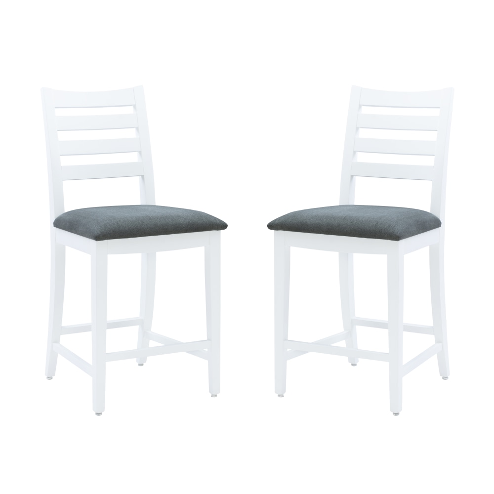 Linon Fulton Upholstered Counter-Height Stools With Backs,