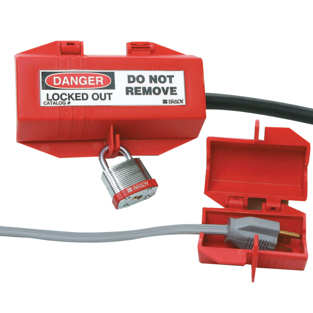Brady Plug Lockouts, 110V, Red