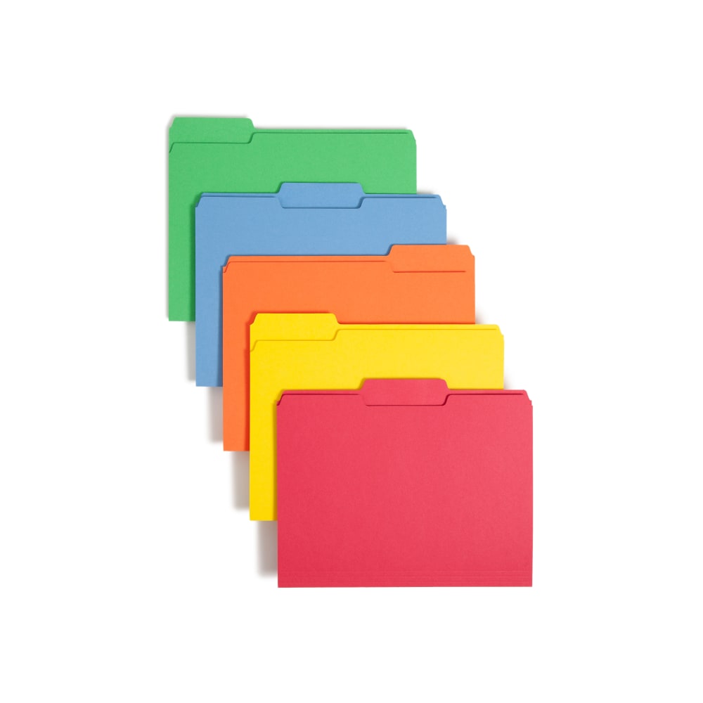Smead® Color File Folders, Letter Size, 1/3 Cut,