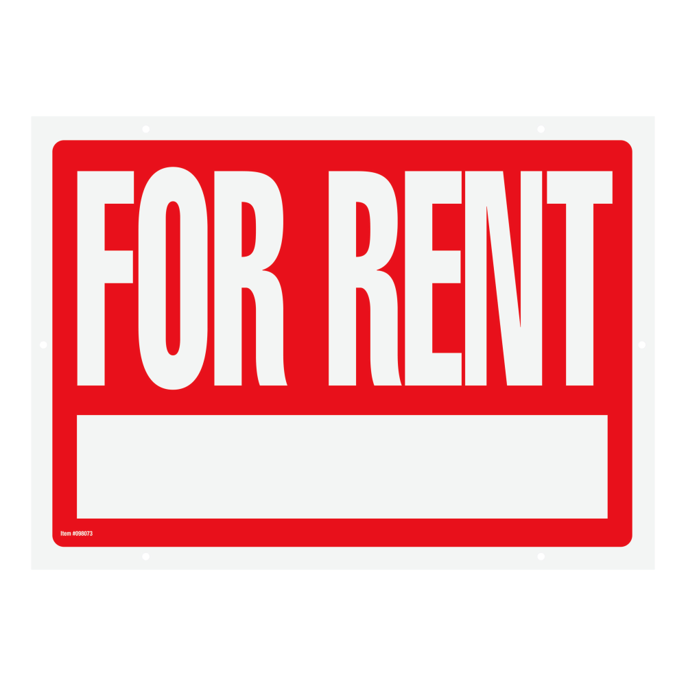 Cosco® "For Rent" Sign, 16" x 22 1/2",