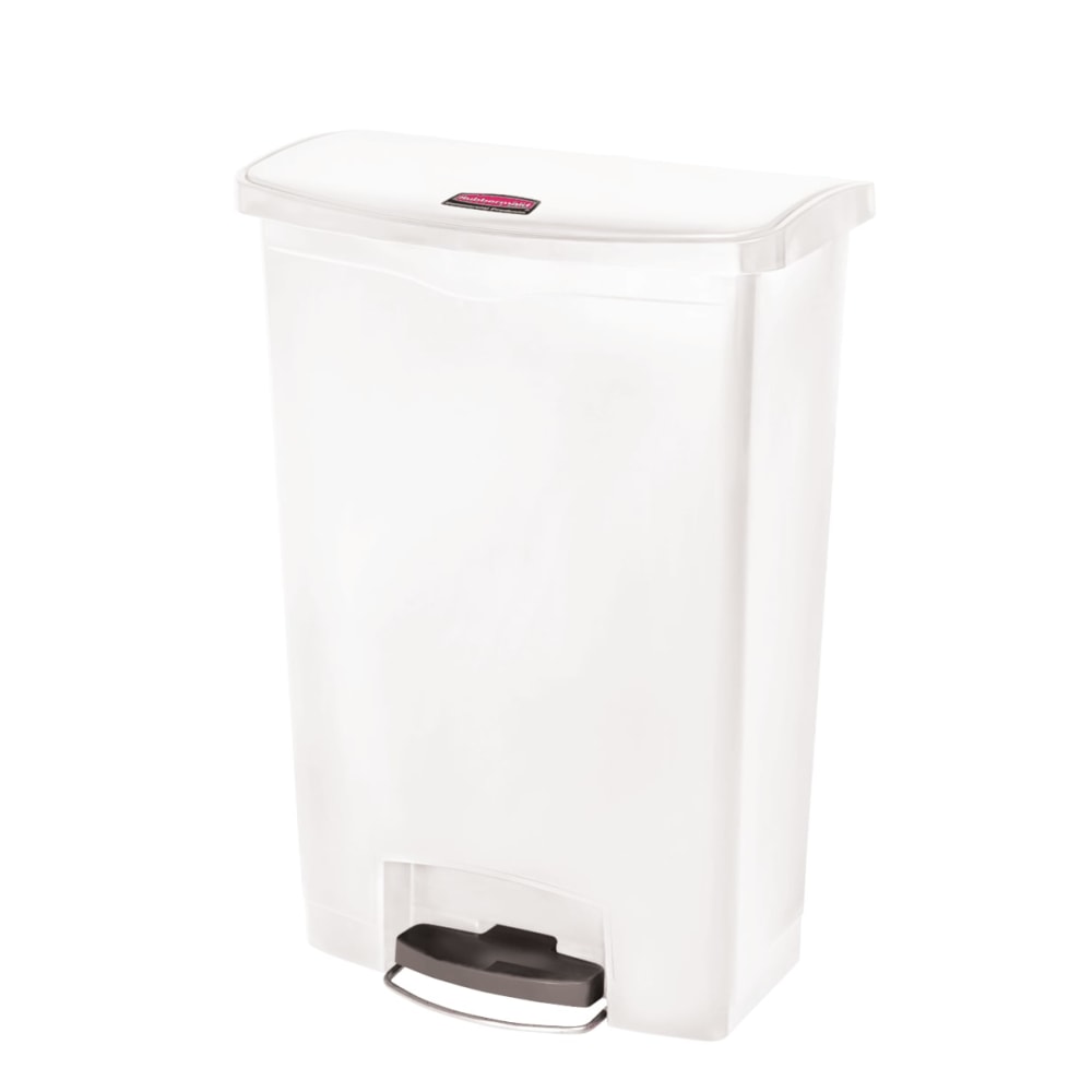 Rubbermaid® Slim Jim Rectangular Plastic Wastebasket, Step-On, 24