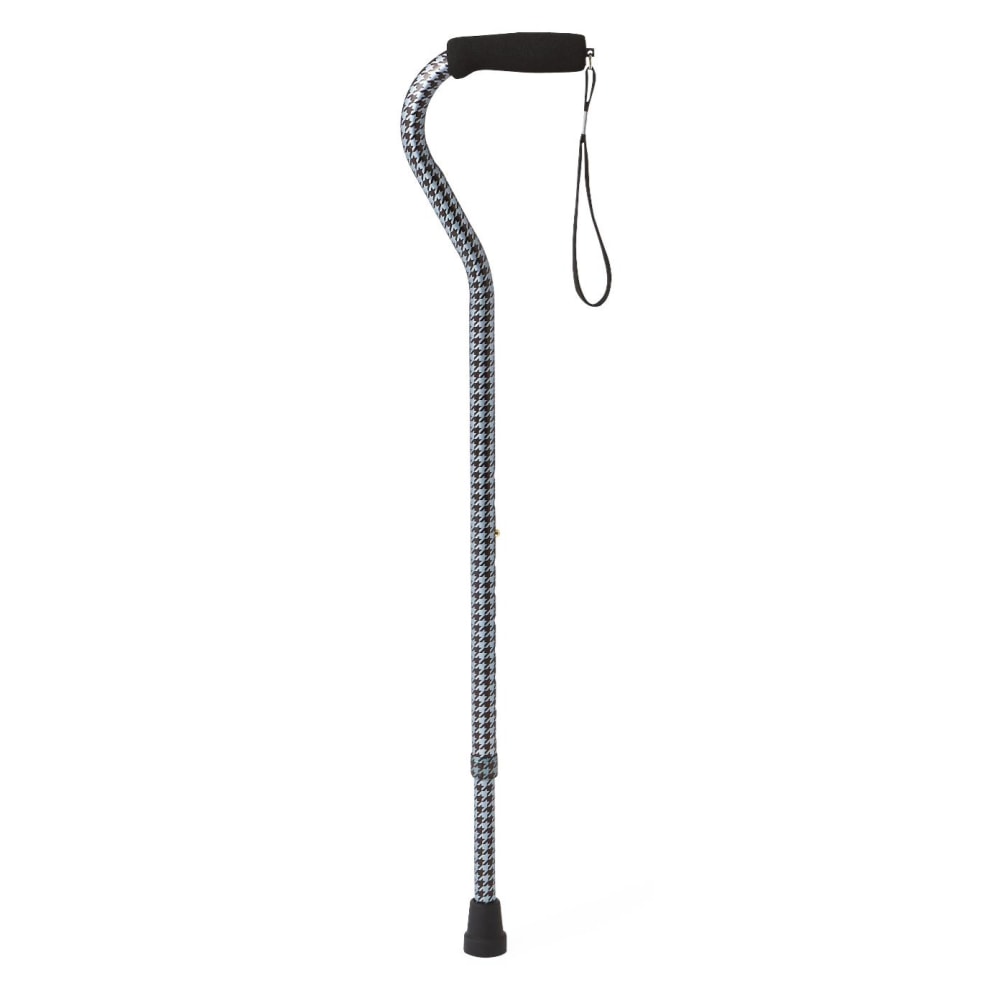 Medline Adjustable Aluminum Offset-Handle Cane, 29" -