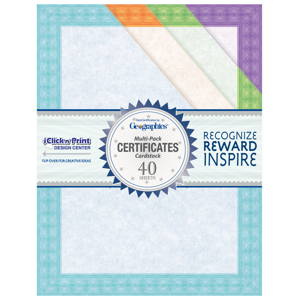 Geographics Fashion Certificates, 8-1/2" x 11",