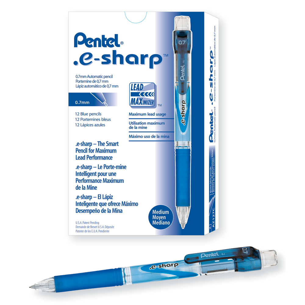 Pentel® e-Sharp™ Mechanical Pencil, 0.7mm, #2 Lead, 72%