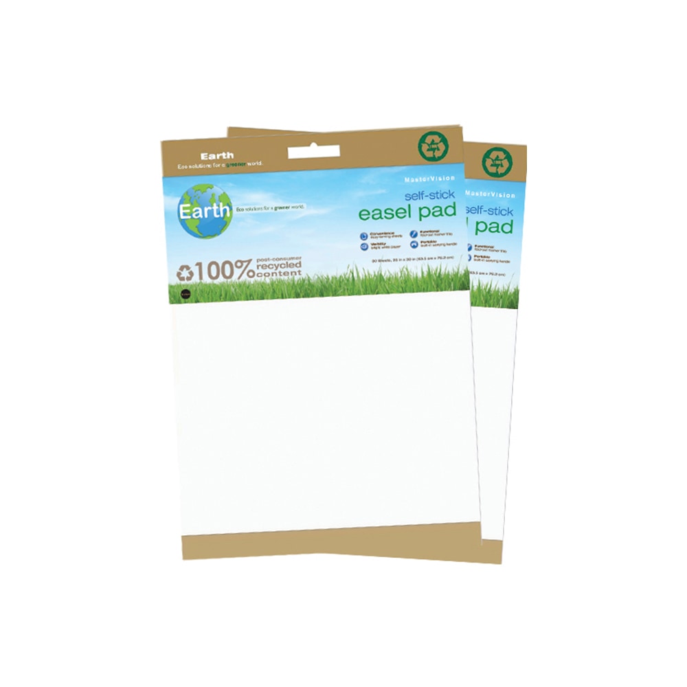 MasterVision™ Earth 100% Recycled Self-Stick Easel Pads, 25"