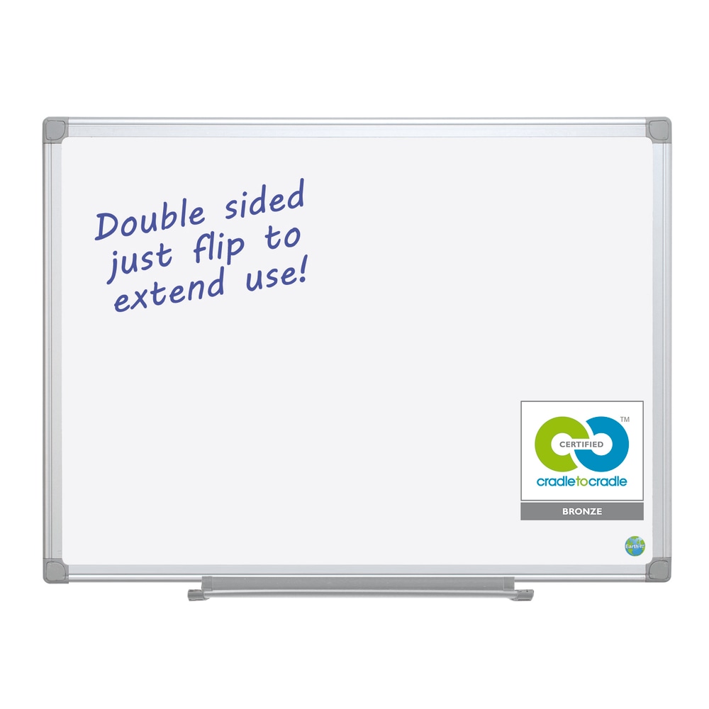 MasterVision® Earth Silver Easy Clean™ Non-Magnetic Melamine