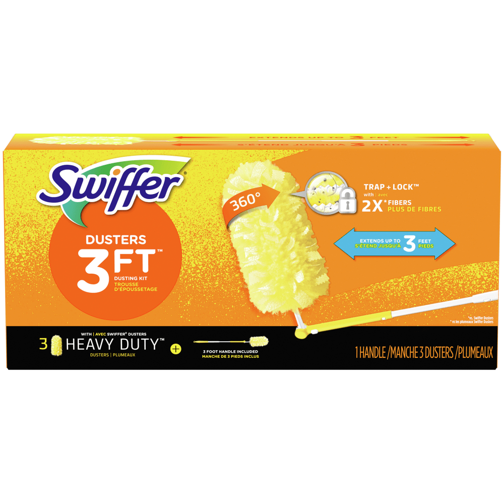Swiffer® Extension-Handle Duster Kits, 3&#x27; Handle, Case Of