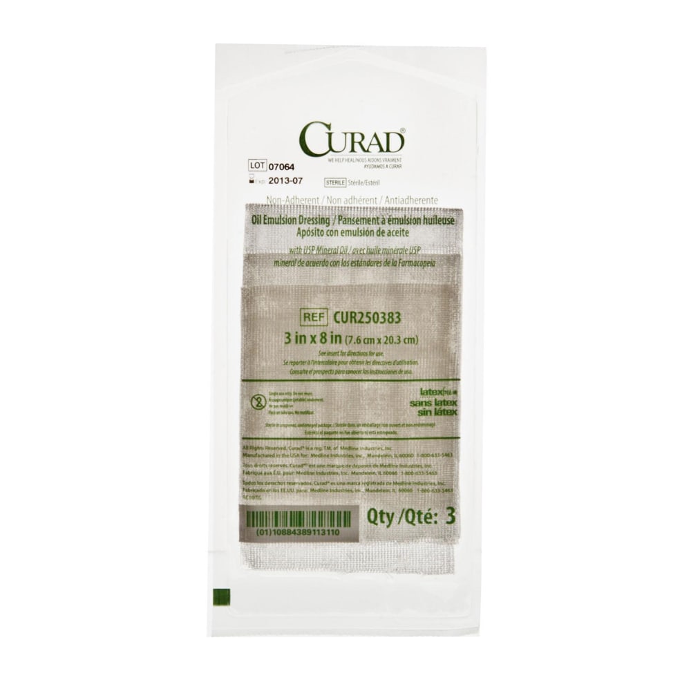 CURAD® Sterile Oil Emulsion Non-Adherent Gauze, 3" x
