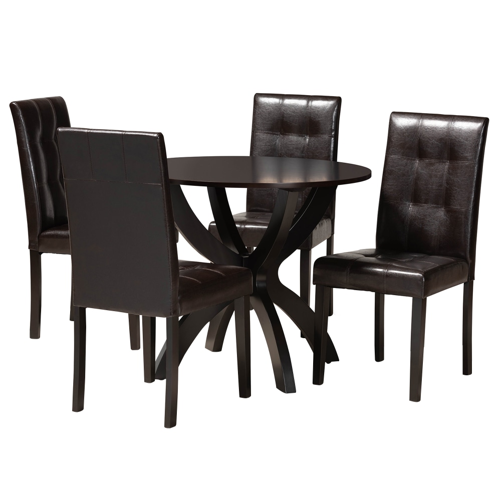 Baxton Studio Elira Dining Set, 29-15/16”H x 35-7/16”W