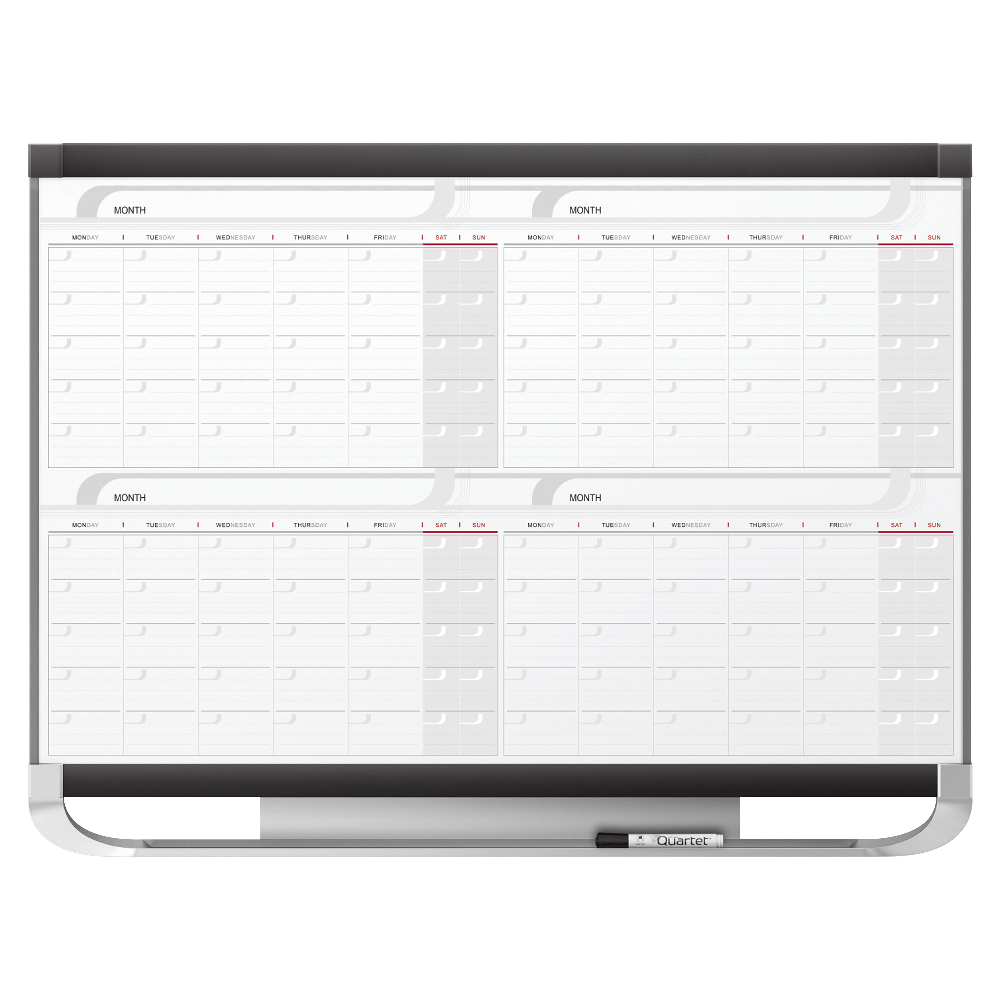 Quartet® Prestige® 2 Magnetic Four Month Calendar Board,