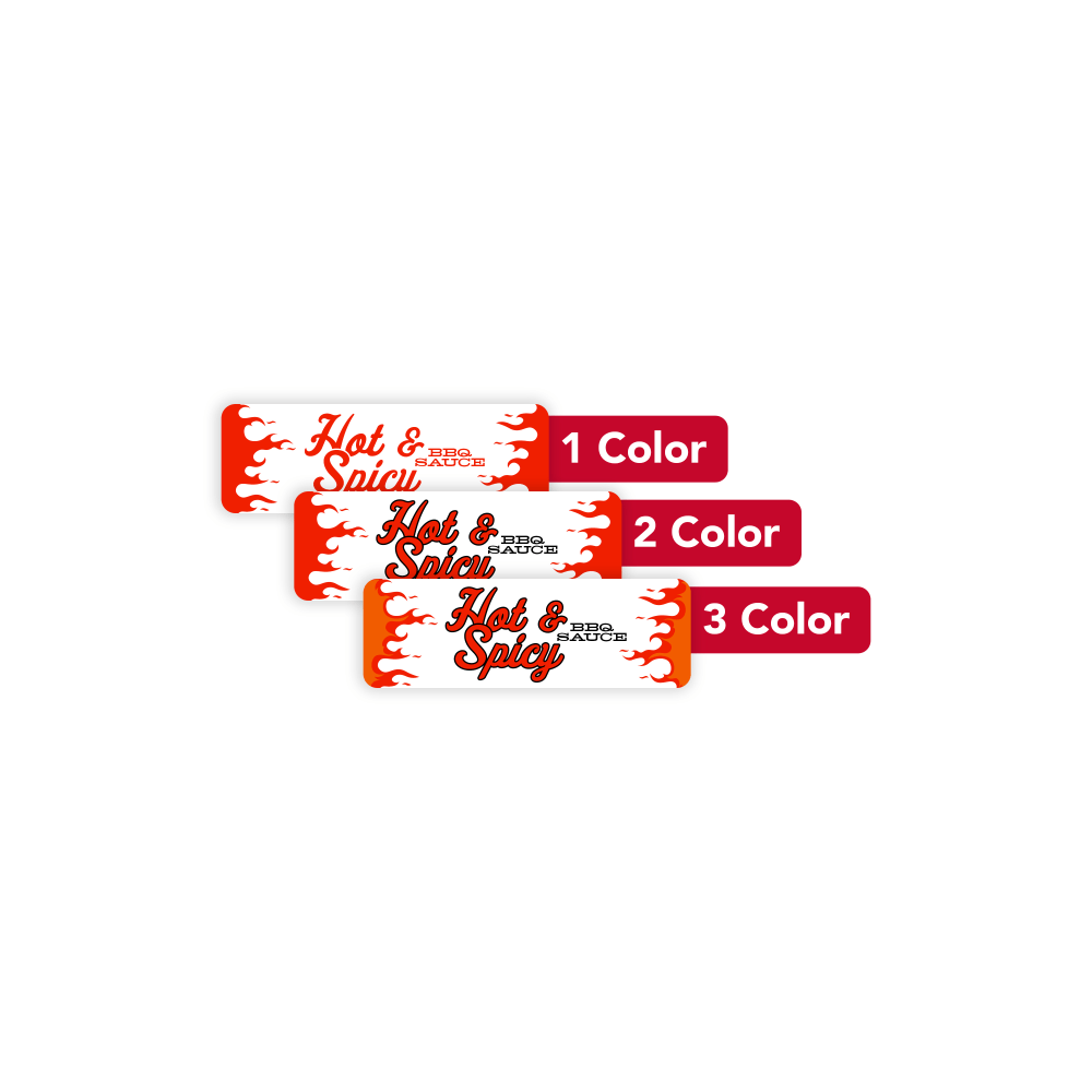 1, 2 Or 3 Color Custom Printed Labels
